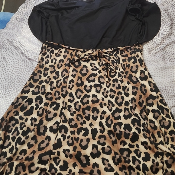 Girls leopard print dress - Picture 2 of 6
